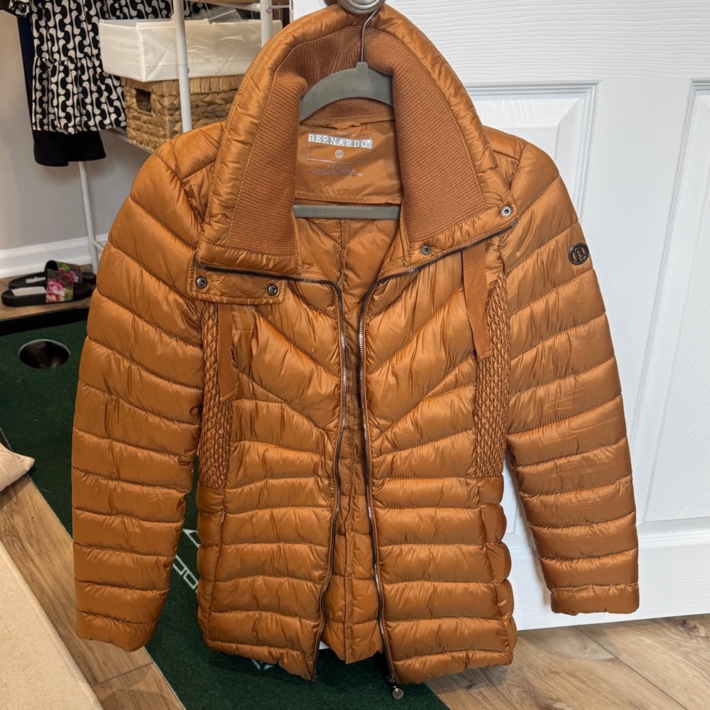 Bernardo Tan Quilted Puffer Jacket